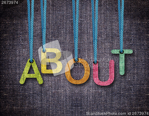 Image of Letters hanging strings