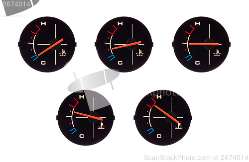 Image of Temperature guage of a motorbike