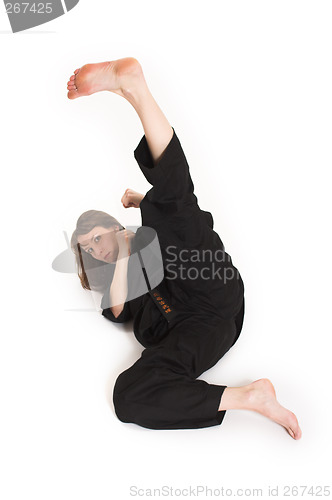 Image of woman doing karate