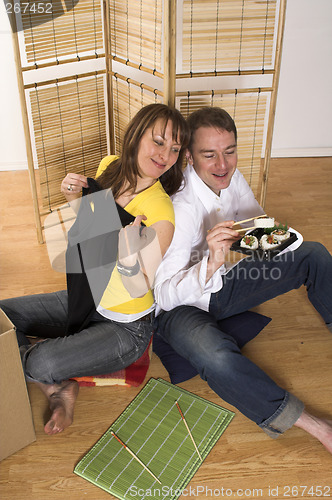 Image of eating sushi