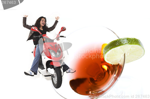 Image of cocktail and scooter