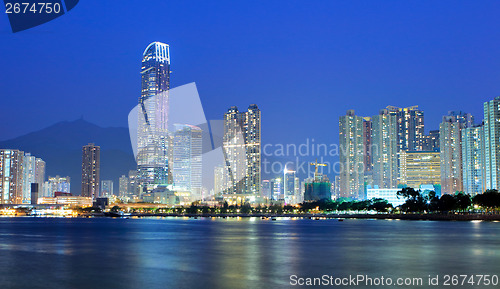 Image of Hong Kong city at night