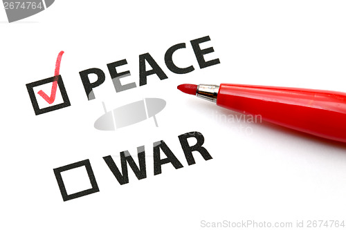 Image of Peace or war