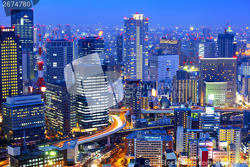 Image of Osaka cityscape at night