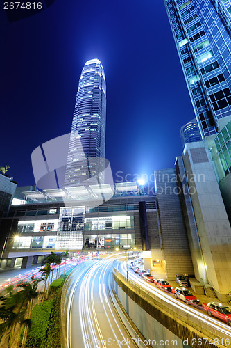 Image of Hong Kong city with roadway