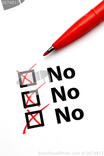 Image of No check box