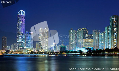 Image of Hong Kong skyline at night