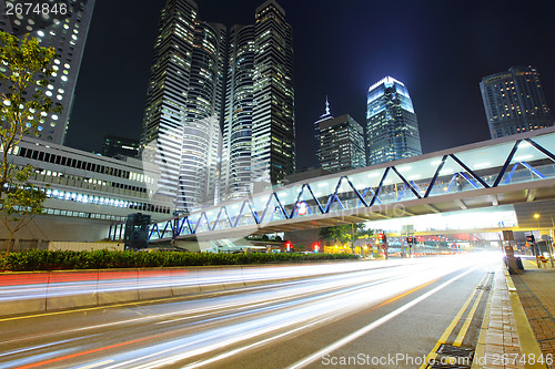 Image of Busy traffic in central district at Hong Kong