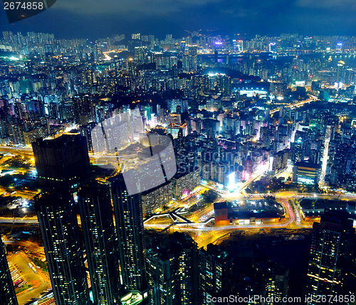 Image of Hong Kong cityscape at night