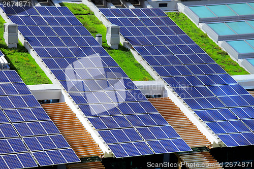Image of Solar panel on roof top