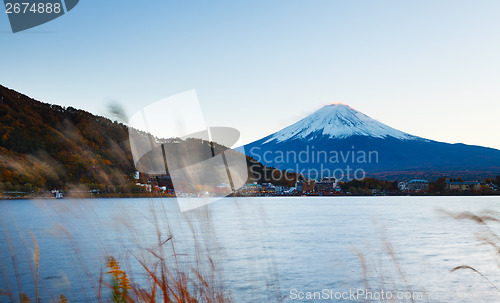 Image of Mountain fuji with lake kawaguchiko