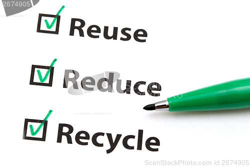 Image of Reuse, Reduce and Recycle