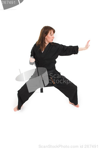 Image of woman doing karate