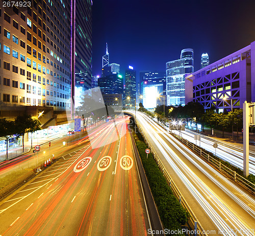 Image of Hong Kong city at night