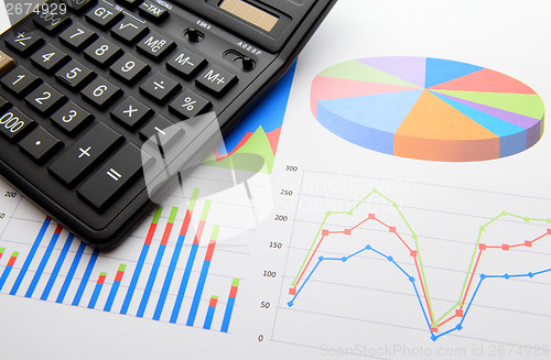 Image of Data chart with calculator