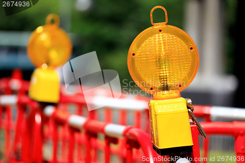 Image of Orange construction light 