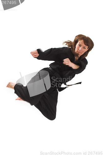 Image of woman doing karate