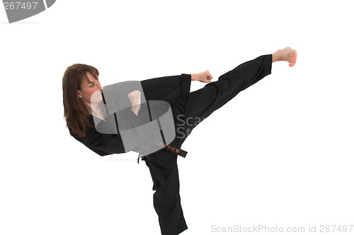 Image of woman doing karate