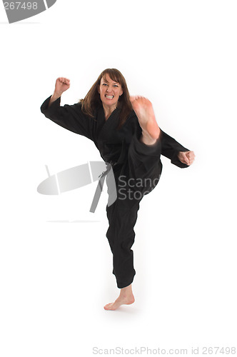 Image of woman doing karate