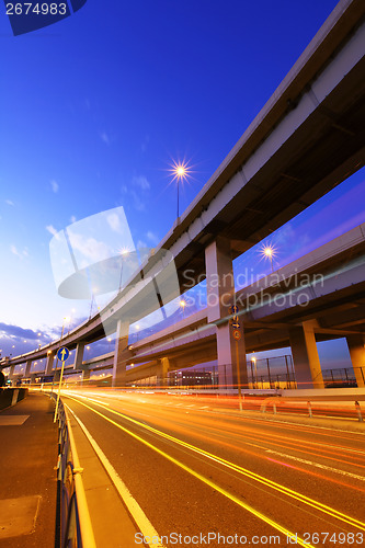 Image of Freeway with traffic trail