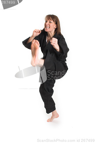 Image of woman doing karate