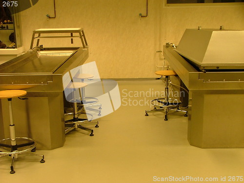 Image of autopsy room in a medical faculty