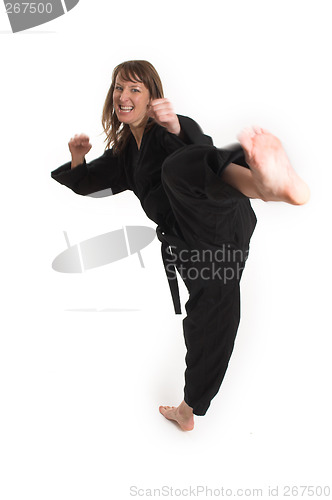 Image of woman doing karate