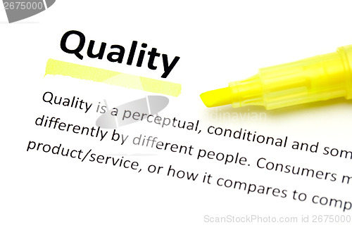 Image of Definition of quality