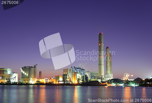 Image of Industrial plant and sea