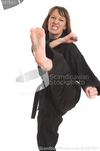 Image of woman doing karate