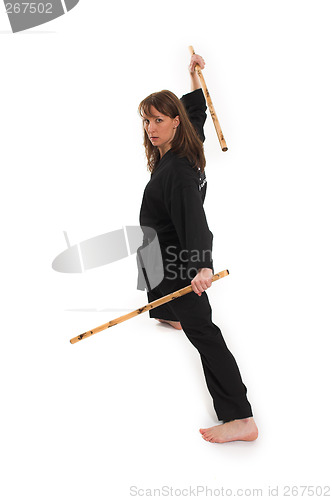 Image of woman doing karate