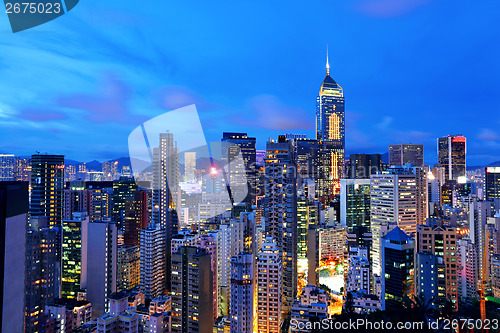 Image of Hong Kong city at night