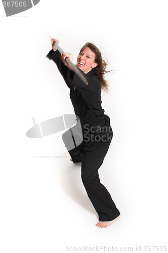 Image of woman doing karate