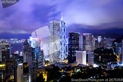 Image of Hong Kong city at night