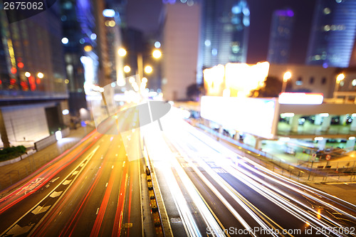 Image of Busy traffic light on roadway