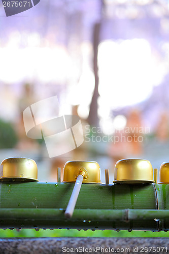 Image of Water ladle in japanese temple