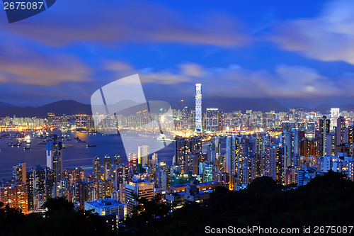 Image of Hong Kong cityscape at night