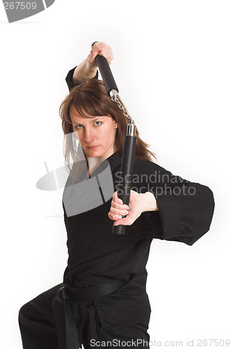 Image of woman doing karate