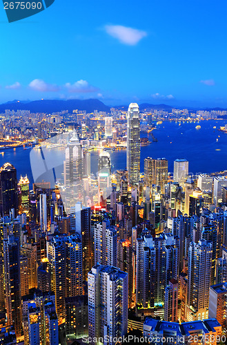 Image of Hong Kong skyline at night