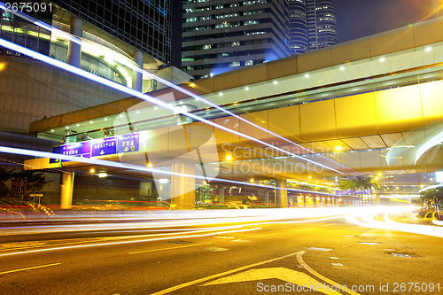 Image of Traffic car light in urban city