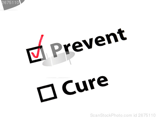 Image of Prevent better than cure