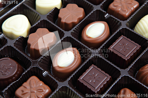 Image of Chocolate box close up