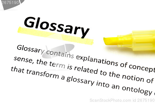 Image of Glossary meaning