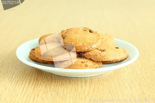 Image of Chocolate cookie on plate