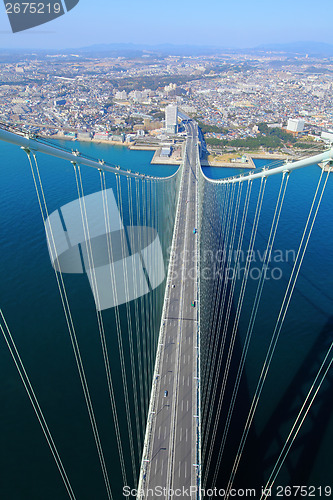 Image of Akashi Kaikyo bridge viewing Kobe