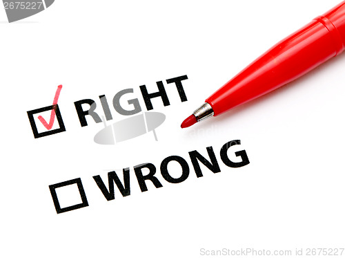 Image of Right or wrong