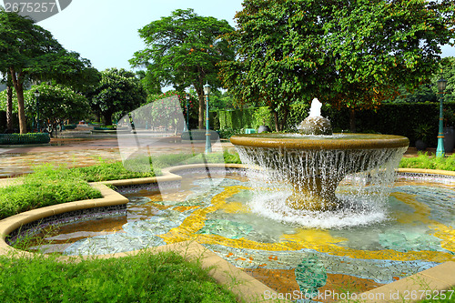 Image of Water fountain in garden