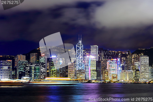 Image of Hong Kong city at night