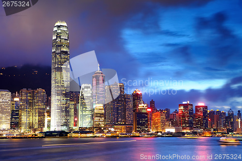 Image of Hong Kong city at night