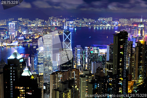 Image of Hong Kong cityscape at night